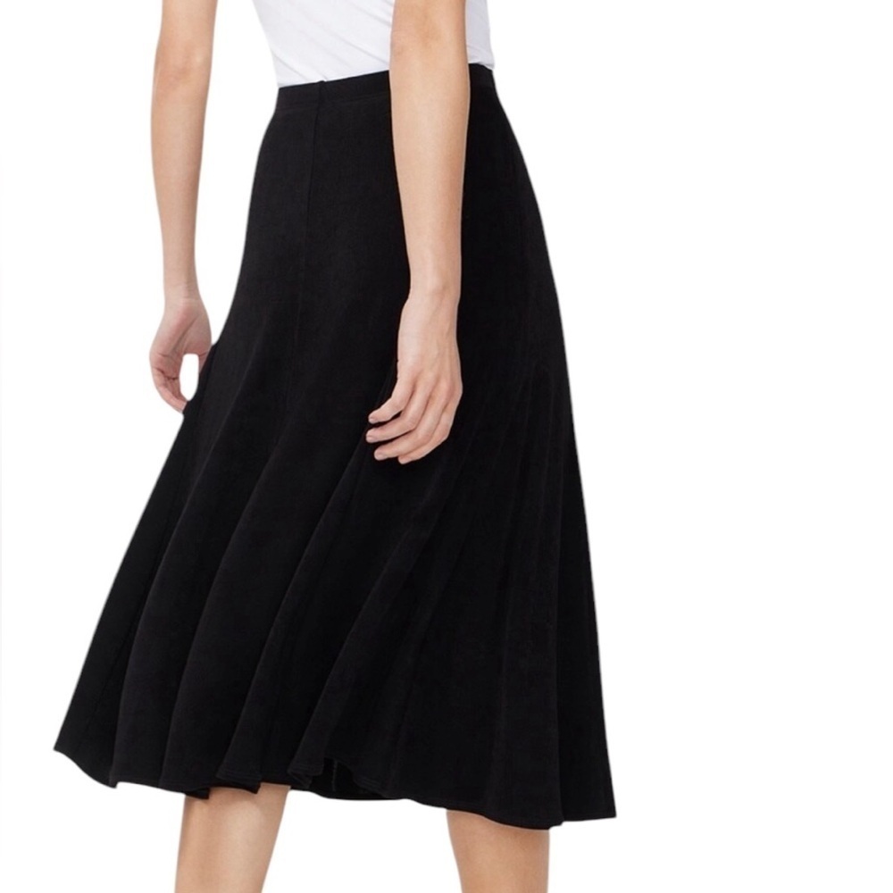 Chico’s Travelers Jordana Swing Skirt Black Flared Skirt with Elastic Waist XL - Picture 4 of 8